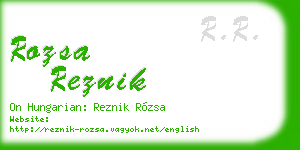 rozsa reznik business card